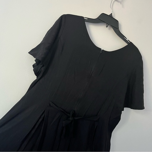 Vintage 90s Goth Express Black Rose Maxi Y2K Jumpsuit Black 13 / 14 - Picture 8 of 13